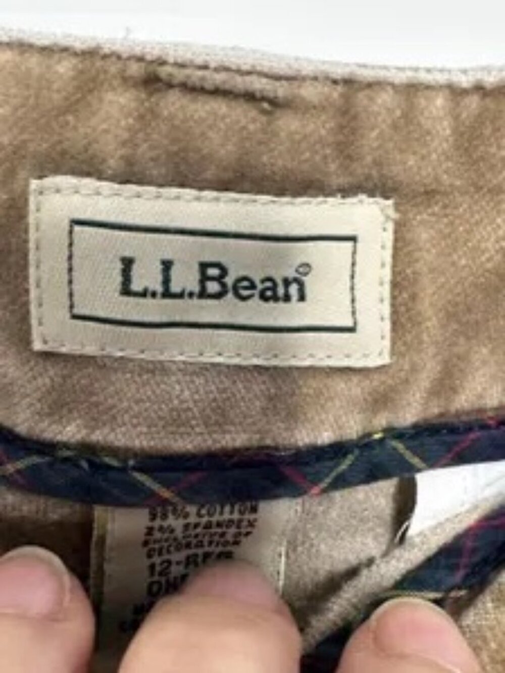 Vintage L.L. Bean Favorite Fit Corduroy Skirt | Camel Brown Cotton Blend Sz 12 - Picture 8 of 10